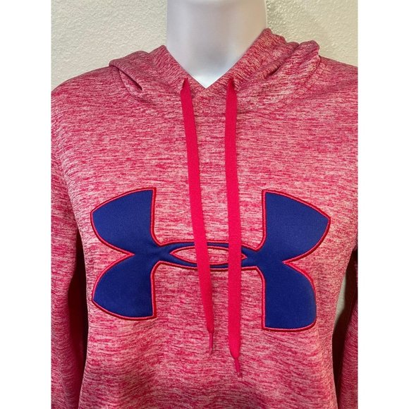 Under Armour XS Big Logo Space Dye Fleece Hoodie Sweatshirt - Picture 2 of 7